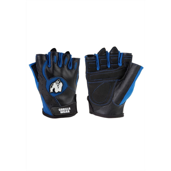 Gorilla Wear Mitchell Trainingshandschuhe – Schwarz/Blau – XL