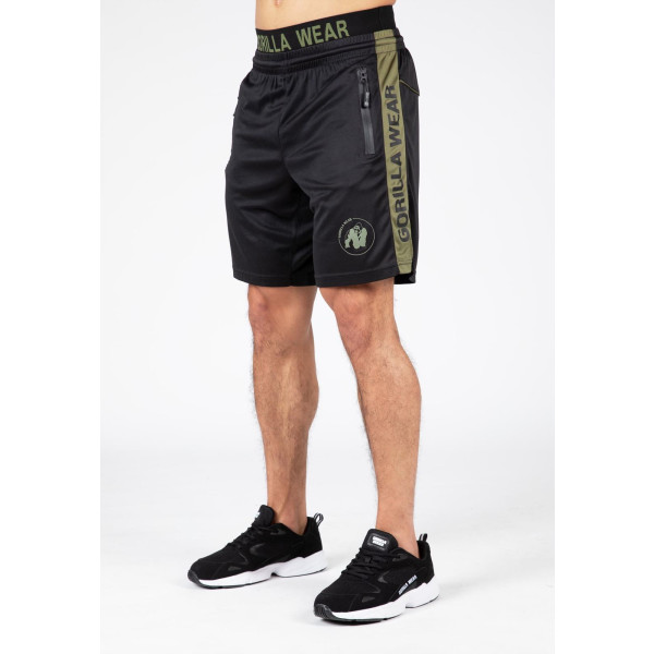 Gorilla Wear Atlanta Shorts - Negro/Verde - L/XL