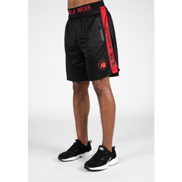 Gorilla Wear Atlanta Shorts – Schwarz/Rot – 4xl/5xl