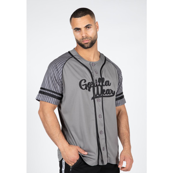 Gorilla Wear 82 Baseball-Trikot – Grau – 2XL
