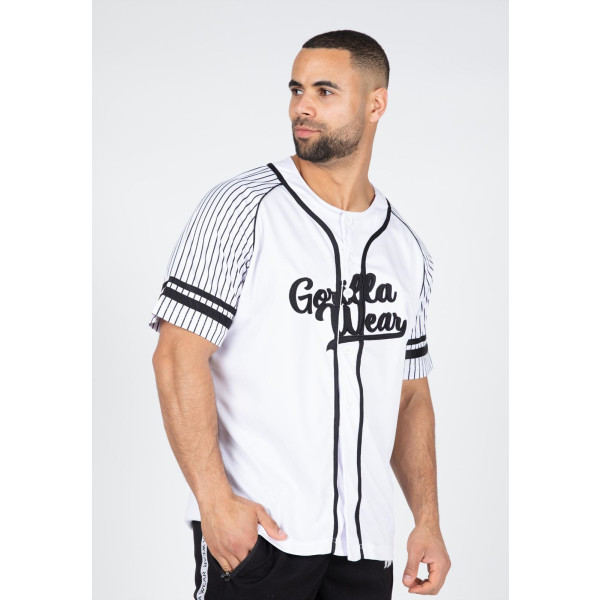 Gorilla Wear 82 Baseball-Trikot – Weiß – 2XL