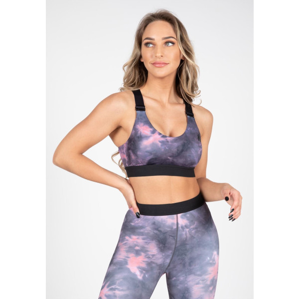 Gorilla Wear Colby Sport-BH – Grau/Pink – L