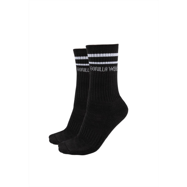 Gorilla Wear Crew Socks 2-Pack - Black - EU 39-42