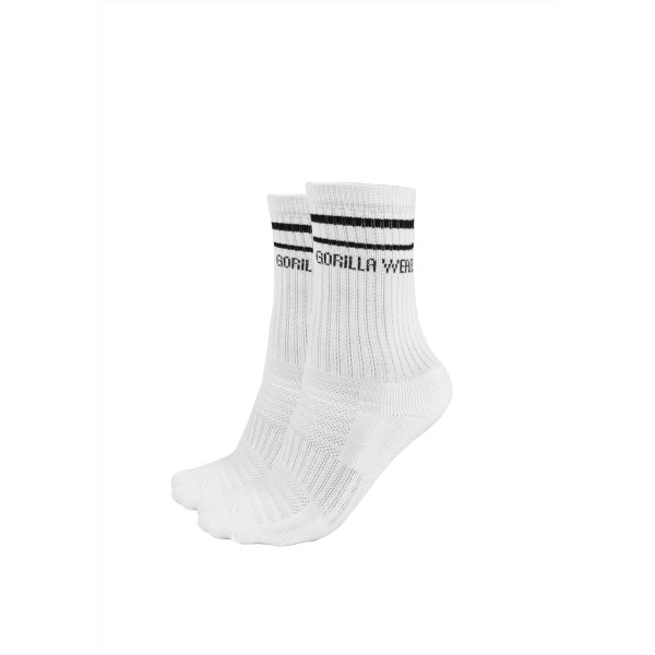 Gorilla Wear Crew Socks 2-pack - White - EU 35-38