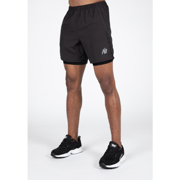 Gorilla Wear Modesto 2-in-1 Shorts Zwart-4xl