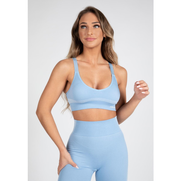 Gorilla Wear Selah Seamless Sports sujetador - Azul claro - M/L