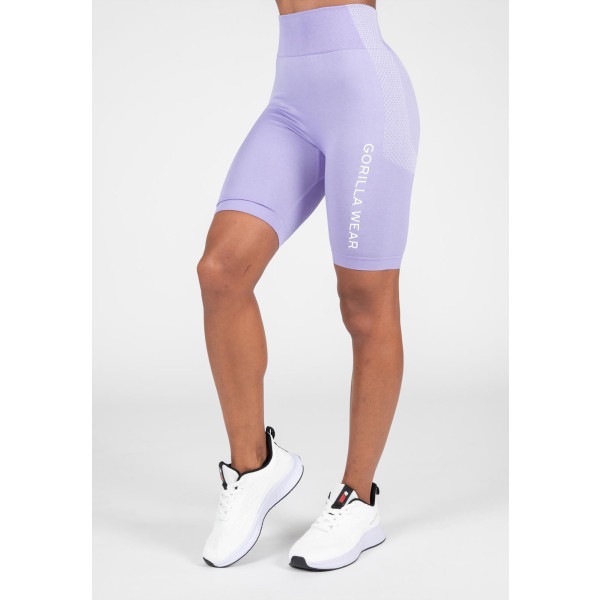Gorilla Wear Selah Shorts de ciclismo sem costura - Lilás - M/L