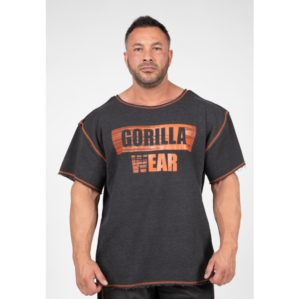 Gorilla Wear Wallace Trainingsoberteil – Grau/Orange – S/M
