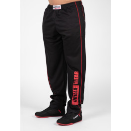 Gorilla Wear Pantalones de malla de Wallace - Negro/Rojo - S/M