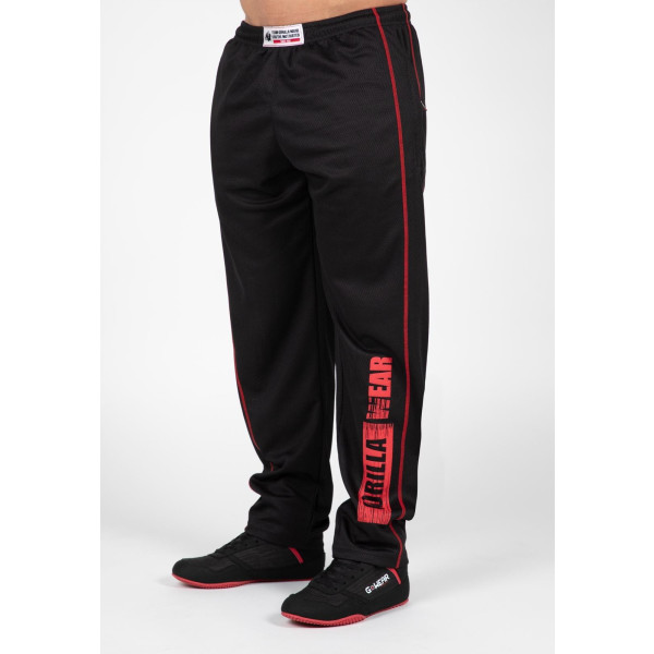Pantaloni Gorilla Wear Wallace Mesh - Nero/Rosso - L/XL