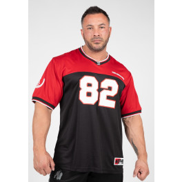 Gorilla Wear Jersey de fútbol de Trenton - Negro/Rojo - XL