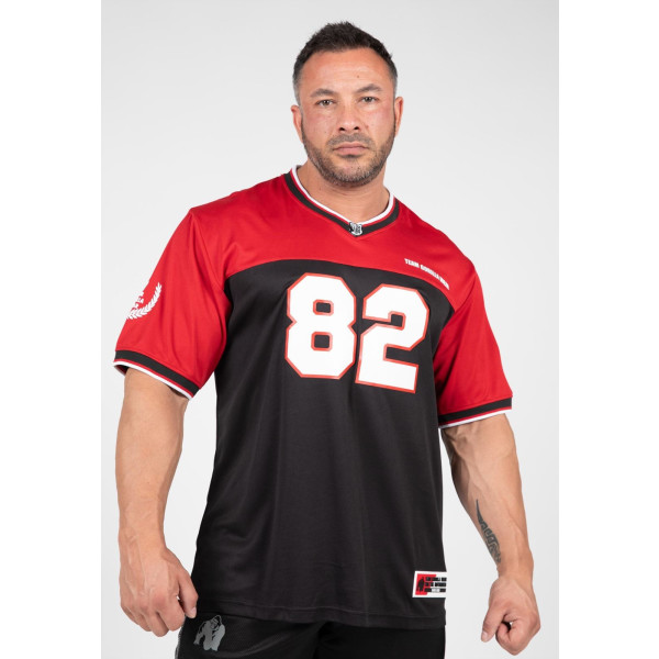 Gorilla Wear Trenton Football Jersey - Black/Red - 2xl