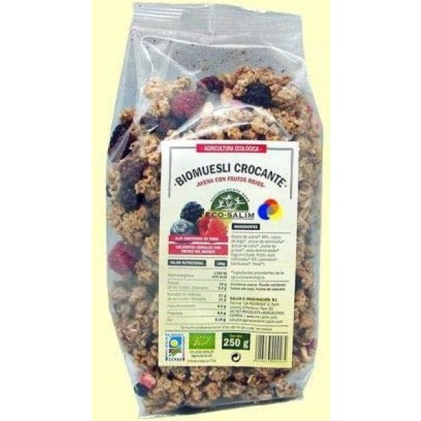 Eco Salim Bio Muesli Croustillant Avoine-Fruits Rouges 250 Gr