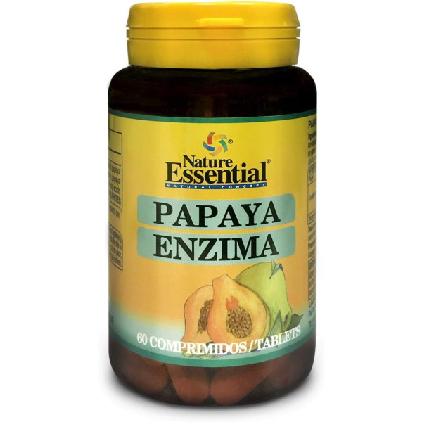 Natural Essencial Mamão Enzima Papaína 500 Mg 60 Comp