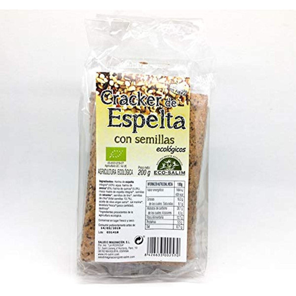 Eco Salim Crackers Espelta Semillas Ecológico 200 Gr