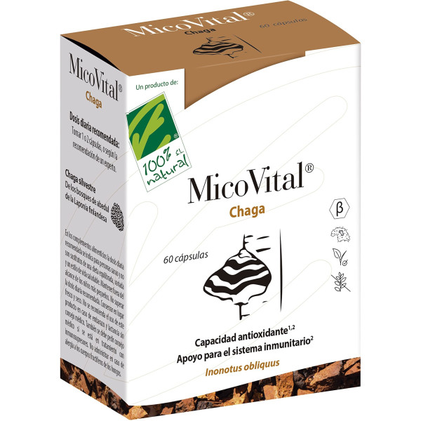 100% naturel Micovital Chaga 60 gélules