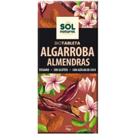 Solnatural Tablet Carruba Con Mandorle Bio 70 G