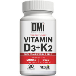 Dmi Nutrition Vitamin D3 + K2 (4000 Iu Vitamin D + 50 µg Vitamin K / Cap) 30 Caps
