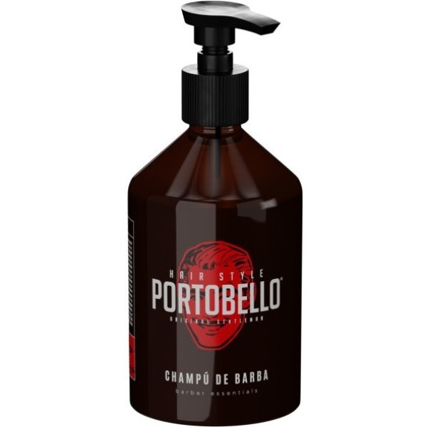 Shampoo per barba e viso da uomo Portobello. Cura naturale della barba con olio di mandorle e vitamine. Contenitore da 250 ml