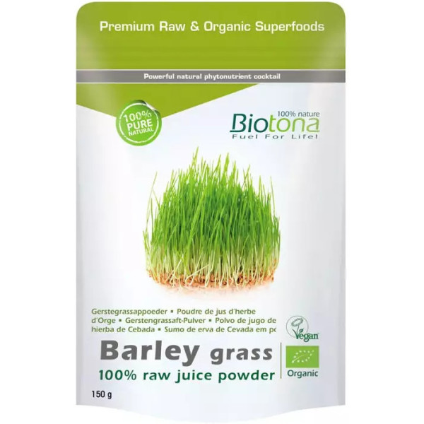 Biotona Hierba Cebada Polvo Barley Grass Raw Juice Powder
