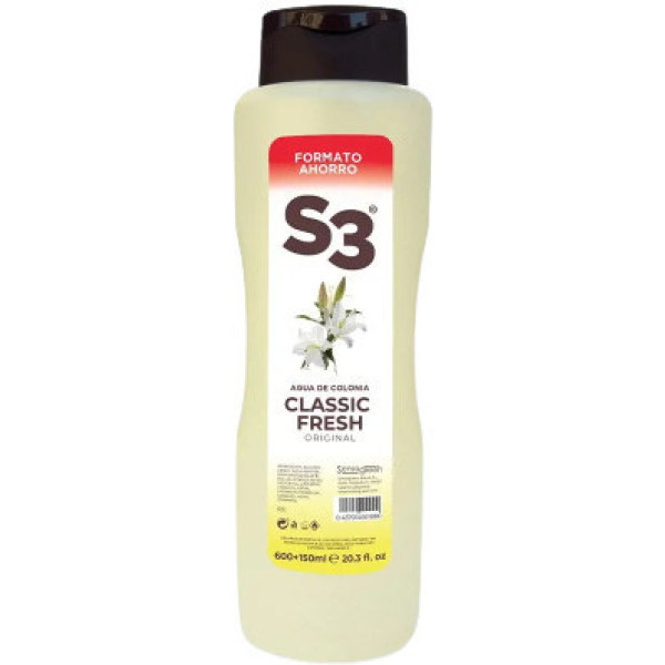 S3 S-3 Classic Fresh Colonia 25% + 600 Ml Unisex