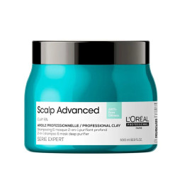 L'oreal Expert Professionnel Scalp Advanced Anti-oiliness 2-in1 Shampoo & Mask Deep Purifer Clay 500 Ml Unisex