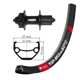 Wiener Rueda Trasera Winora Dt Swiss 545 26x1.90 Disco 6 Agujeros 36 Aguj. Cierre Rapido Shimano Deore Negr