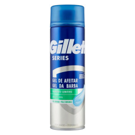 Gel de barbear para pele sensível Gillette Series 200 ml unissex