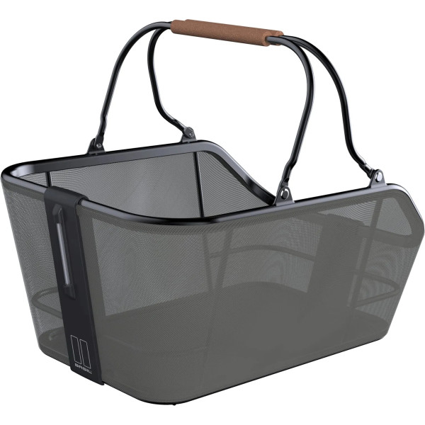 Basil Cesta Trasera Cento Tech Fiber 21l Con Placa Mik/luz Led Nordlicht Aluminio Verde (46x34x25cm)