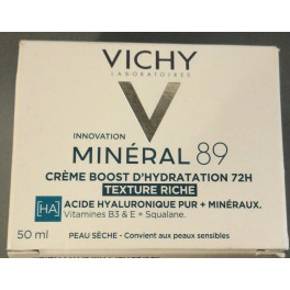 Vichy Minéral 89 Crème Hydratante Riche 72h 50 Ml Femme