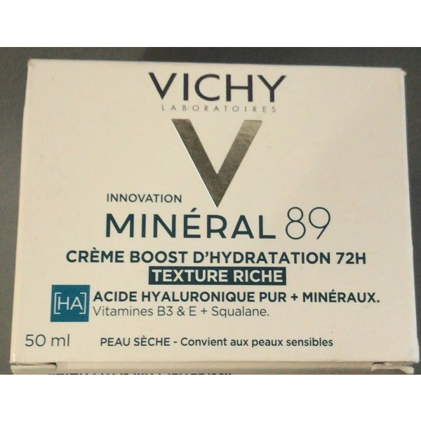 Vichy Minéral 89 Hydraterende Crème 72h Rich 50 Ml Woman