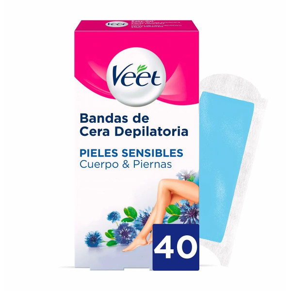 Veet Bandas De Cera Pure Corporal Piel Sensible 40 U Mujer