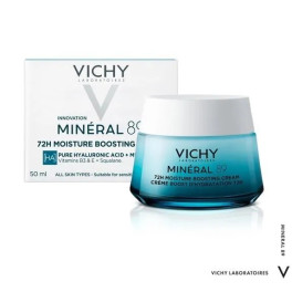 Vichy Minéral 89 Crema Idratante 72h Luce 50 Ml Donna