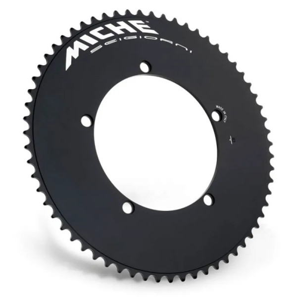 Miche Plato Sei Giorni Track Pista 144 Bcd 5 Brazos 61 Dientes Aluminio Negro