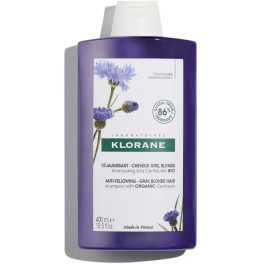 Klorane Centaurea Bio Shampoo Antiamarelo Cabelos Loiros e Grisalhos 400 ml Unissex