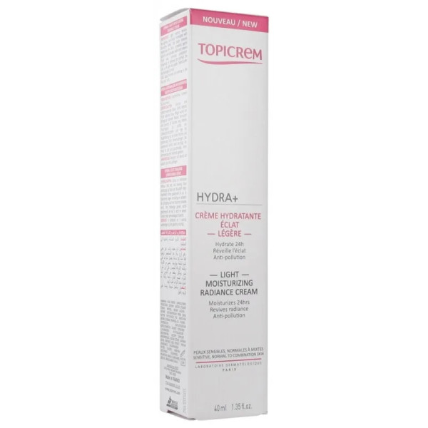 Topicrem Hydra+ Light Crème Hydratante Illuminatrice 40 Ml Unisexe