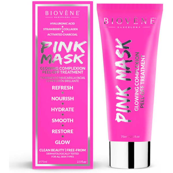 Biovene Pink Mask Glowing Teint Peel-off-Behandlung 75 ml Frau