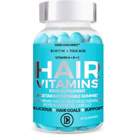 Biovene Hair Vitamins Food Supplement Vegetarian Chewable Gummies 60 U Unisex