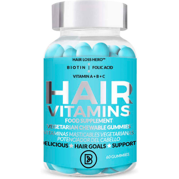 Biovene Hair Vitamins Food Supplement Vegetarian Chewable Gummies 60 U Unisex