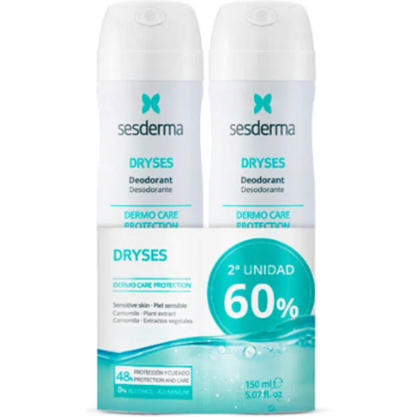 Sesderma Dryses Deodorant Spray 2 X 150 Ml Unisex