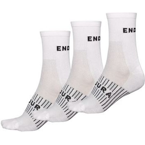 Endura Coolmax® Race (triple Pack) Blanco Hombre - Calcetines