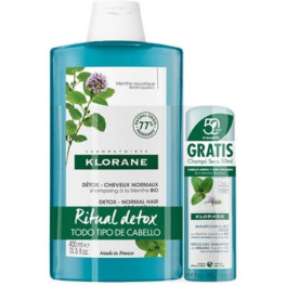 Klorane To Aquatic Mint Bio Detox Shampoo Seco Lote 2 Peças Unissex