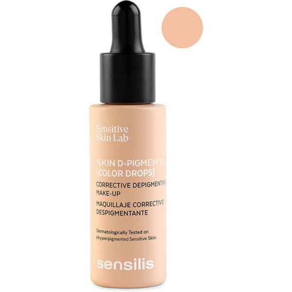 Sensilis Skin D-pigment [gouttes de couleur] Correcteur dépigmentant Maquillage Beige Dore 30 Ml Unisexe