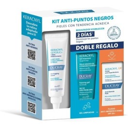 Ducray Keracnyl Anti-cravos Lote 3 Peças Unissex