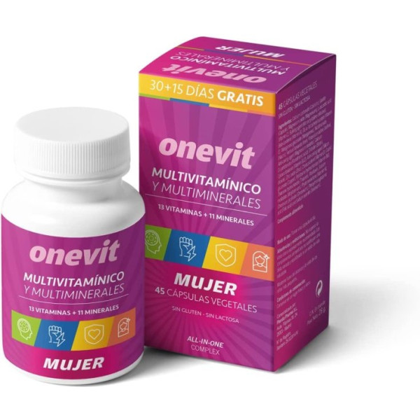 Onevit Multivitamine Vrouw 30+15 Vcaps