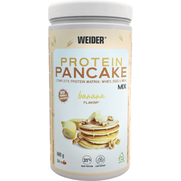 Weider Protein Pancake Mix 600 Gr - Tortitas de Harina de Avena Integral + Enriquecidas con Proteínas