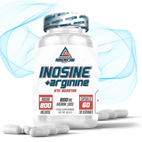 American Suplement Inosine With Arginine Atp Booster 60 Caps