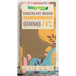 Biogreen House Tableta Chocolate Negro 74% Ecológico Avellana 100 Gr