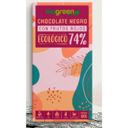 Biogreen House Tableta Chocolate Negro 74% Ecológico Frutos Rojos 100 Gr