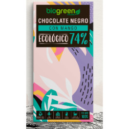Biogreen House Tableta Chocolate Negro 74% Ecológico Mango 100 Gr